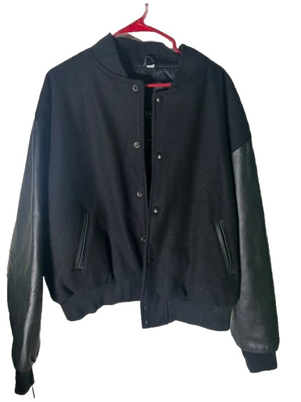 Heineken Heavy Wool & Leather Embroidered Black Varsity Jacket Size L NEW W/TAGS - Picture 2 of 6